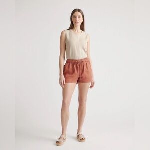 Quince Vintage Wash Tencel Utility Shorts- Terracotta- XL